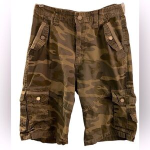 Steve’s Jeans Boys Camo Shorts - Size 16 - Green
